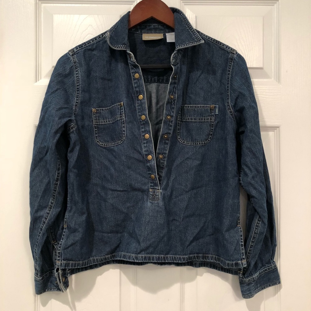 Liz Claiborne Lizwear Denim Top